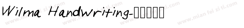 Wilma Handwriting字体转换